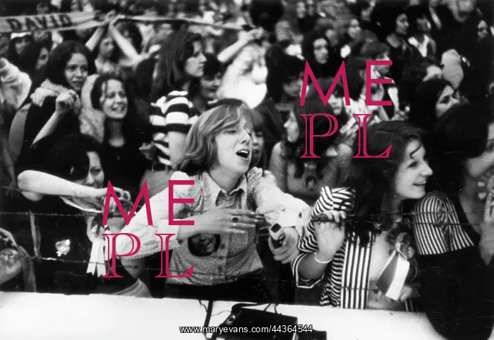 : Fans at a David Cassidy concert, c.1974 : Fans at a David Cassidy concert, c.1974