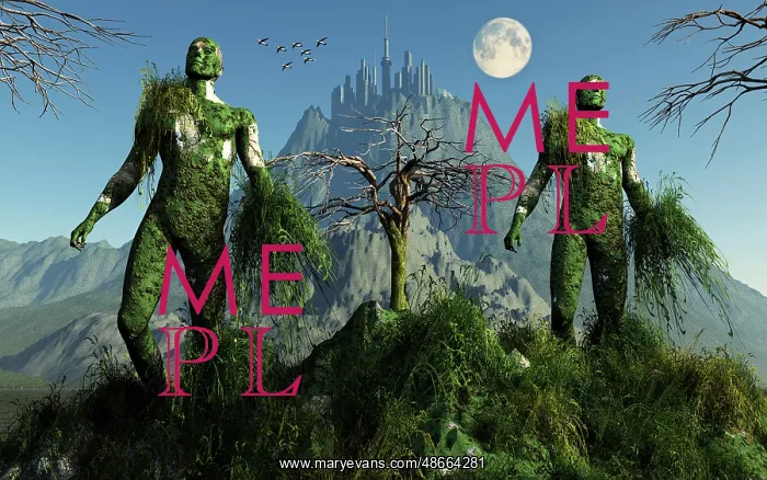 : A fantasy concept depicting two camouflaged bush : A fantasy concept depicting two camouflaged bush