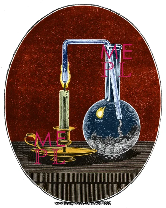 : Faraday's Experiment Investigating Candle Flame, 1892 : Faraday's Experiment Investigating Candle Flame, 1892