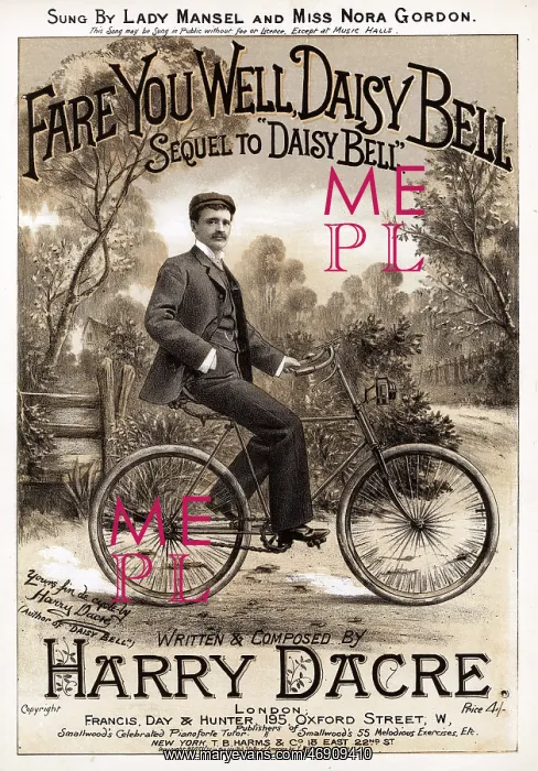 : Fare you well Daisy Bell, by Harry Dacre : Fare you well Daisy Bell, by Harry Dacre