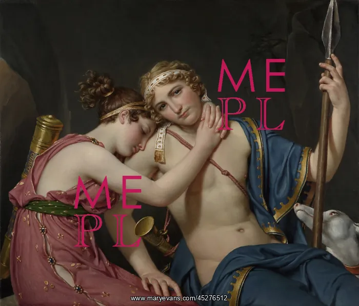 : Farewell of Telemachus and Eucharis, by Jacques-Louis David : Farewell of Telemachus and Eucharis, by Jacques-Louis David