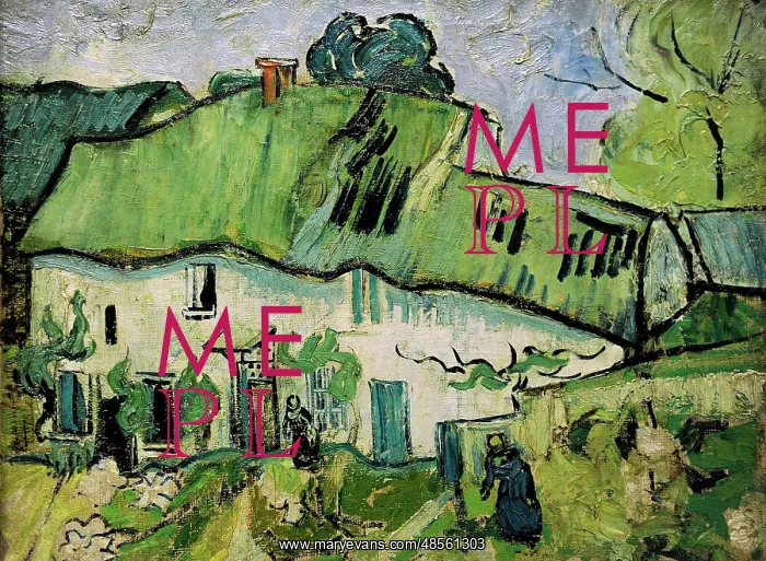 : Farm Cottage, by Van Gogh : Farm Cottage, by Van Gogh