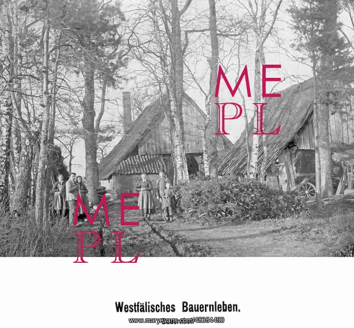 : Farm in Westphalia, around 1895 : Farm in Westphalia, around 1895