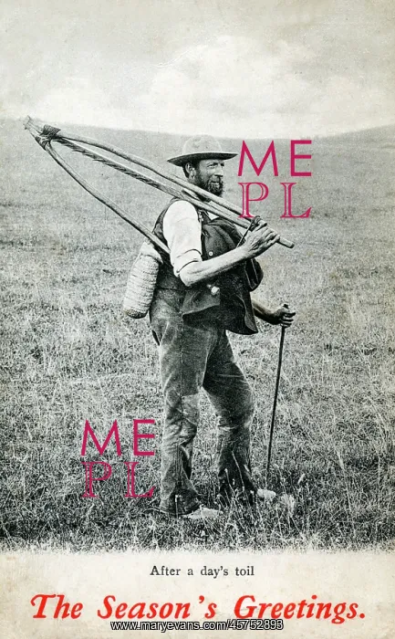 : Farmer after a day's toil : Farmer after a day's toil