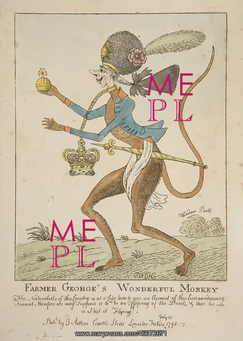 : Farmer George's Wonderful Monkey, 1795 : Farmer George's Wonderful Monkey, 1795