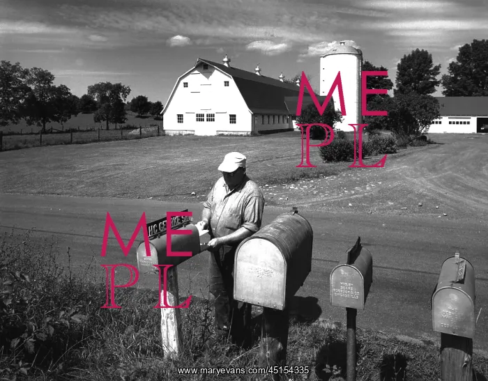 : Farmer Down At The Mailboxes Collecting His Mail : Farmer Down At The Mailboxes Collecting His Mail