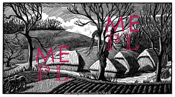 : Farming Scene with ploughing and haystacks : Farming Scene with ploughing and haystacks