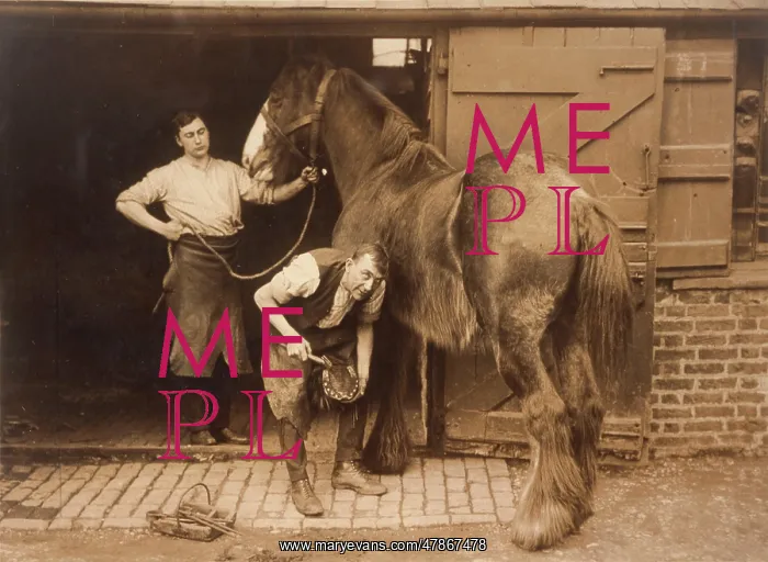 : FARRIER AT HIS FORGE : FARRIER AT HIS FORGE