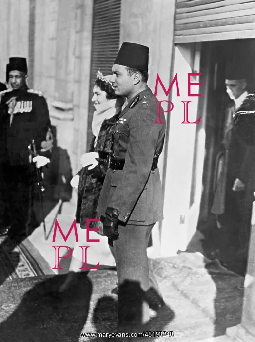: Faruk I and Farida of Egypt, 1938 : Faruk I and Farida of Egypt, 1938