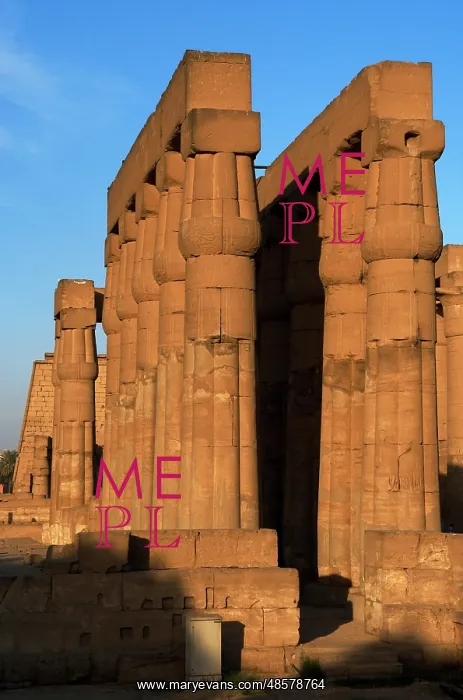  : Fasciculatesd columns with papyrus capitals of hypostyle. Lu