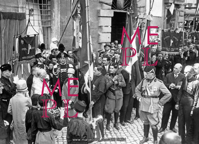 : Fascist wedding in a street in Rome, 1927 : Fascist wedding in a street in Rome, 1927