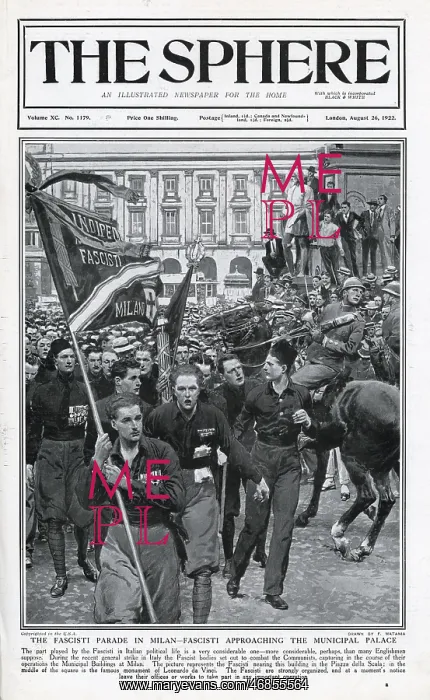 : Fascisti parade in Milan, 1922 : Fascisti parade in Milan, 1922
