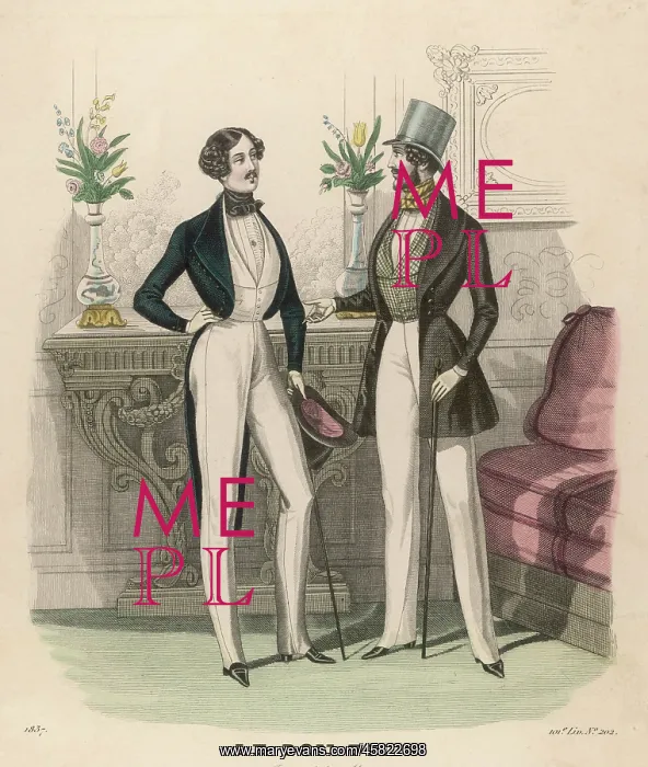 : Fashion Plate - 1837 - Men : Fashion Plate - 1837 - Men