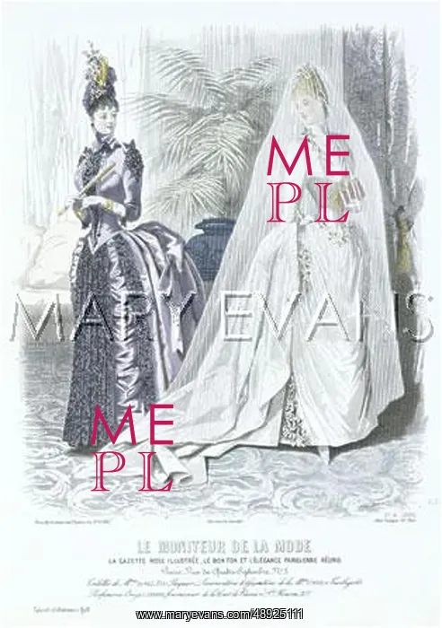  : Fashion plate showing a bride