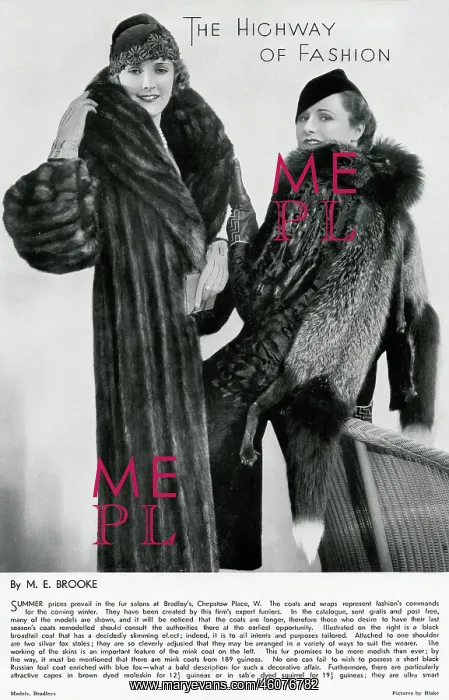 : Fashionable furs 1933 : Fashionable furs 1933
