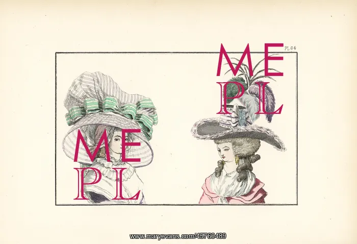 : Fashionable hats of 1788 : Fashionable hats of 1788