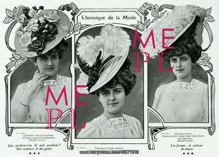 : Fashionable hats of 1906 : Fashionable hats of 1906