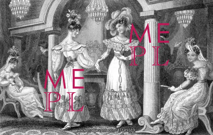  : Four fashionable ladies at a soiree