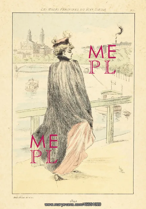 : Fashionable lady walking on a bridge over the : Fashionable lady walking on a bridge over the