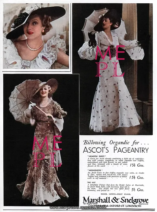 : Fashions for Ascot from Marshall & Snelgrove : Fashions for Ascot from Marshall & Snelgrove