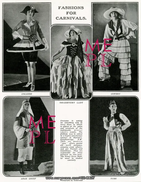 : Fashions for Carnivals, 1928 : Fashions for Carnivals, 1928
