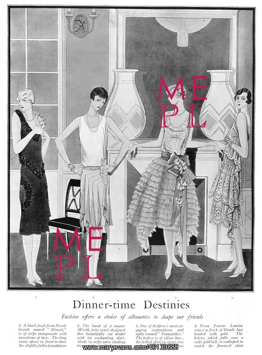 : Fashions for dinner-time, Paris, 1927 : Fashions for dinner-time, Paris, 1927
