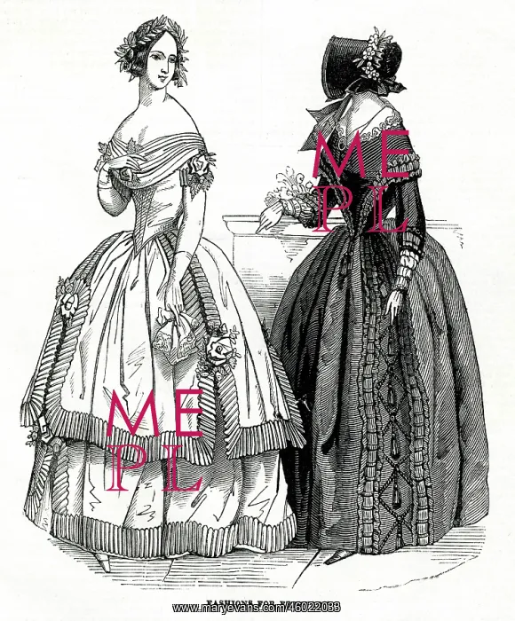 : Fashions for February 1844 : Fashions for February 1844