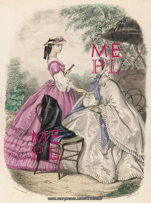 : Fashions in Garden - 1864 : Fashions in Garden - 1864