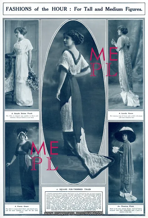 : Fashions of the hour, for tall and medium figures 1912 : Fashions of the hour, for tall and medium figures 1912