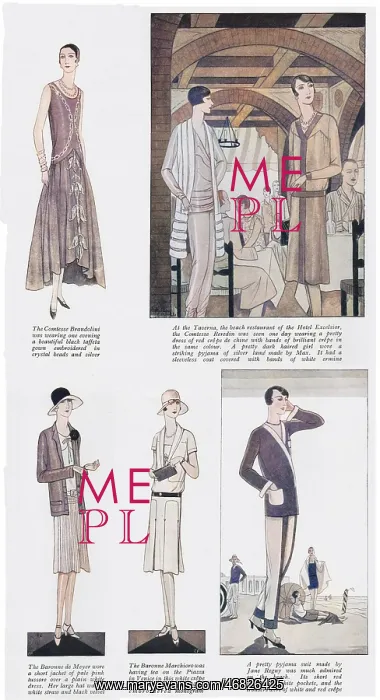 : Fashions at the Lido, Venice, 1927 : Fashions at the Lido, Venice, 1927