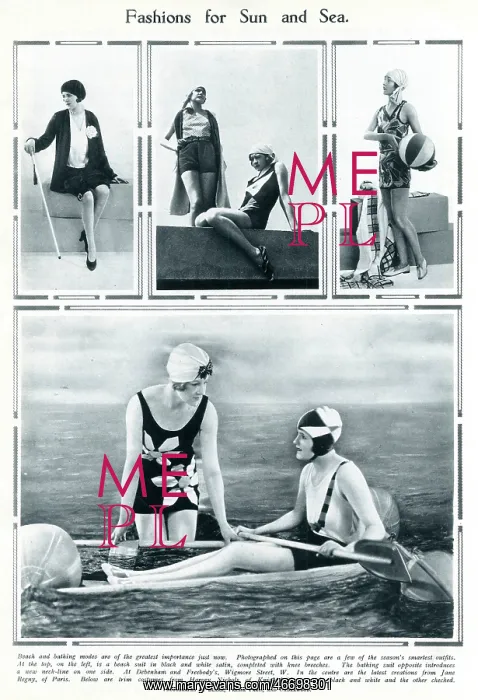 : Fashions for the sun and sea 1929 : Fashions for the sun and sea 1929