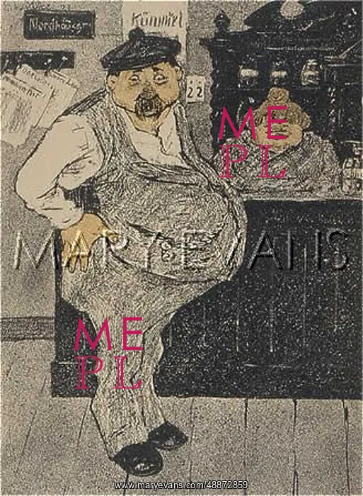 : Fat man with a large belly : Fat man with a large belly