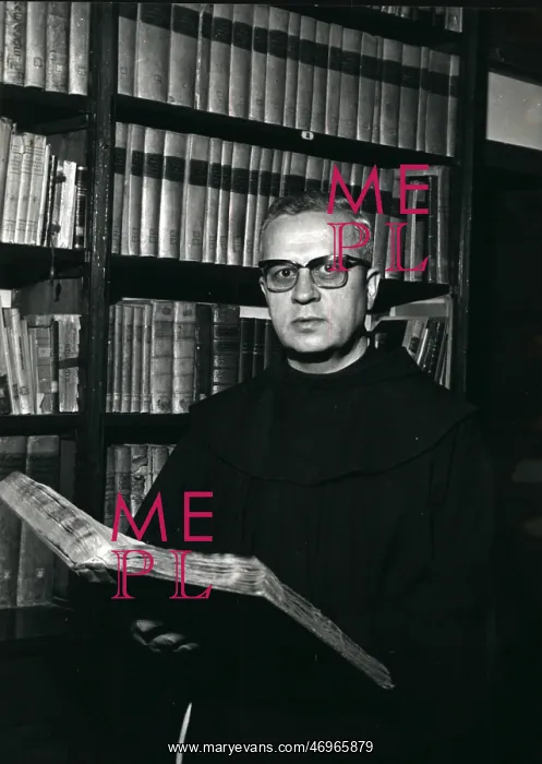 : Father Antonio Cairoli in his study : Father Antonio Cairoli in his study