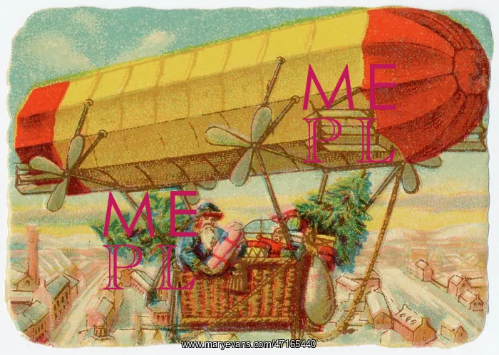  : Father Christmas in an airship