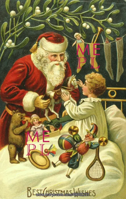 : Father Christmas delivering presents : Father Christmas delivering presents