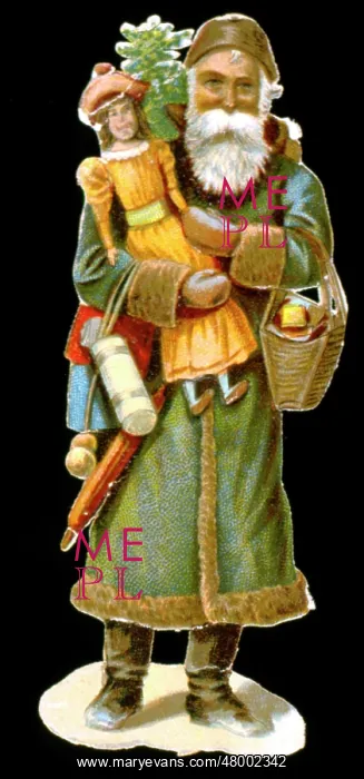  : Father Christmas delivering presents
