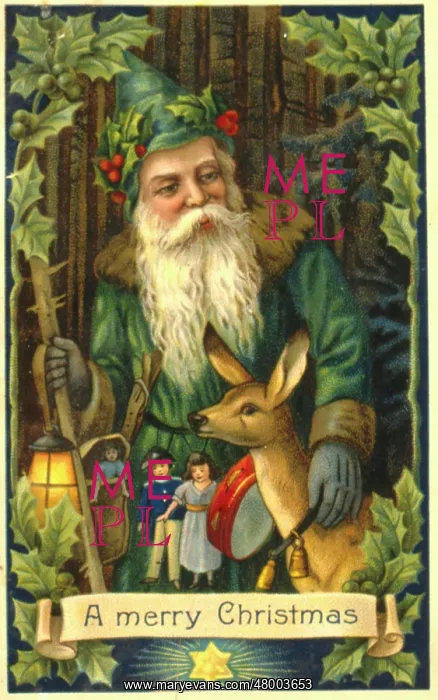 : Father Christmas delivering presents : Father Christmas delivering presents