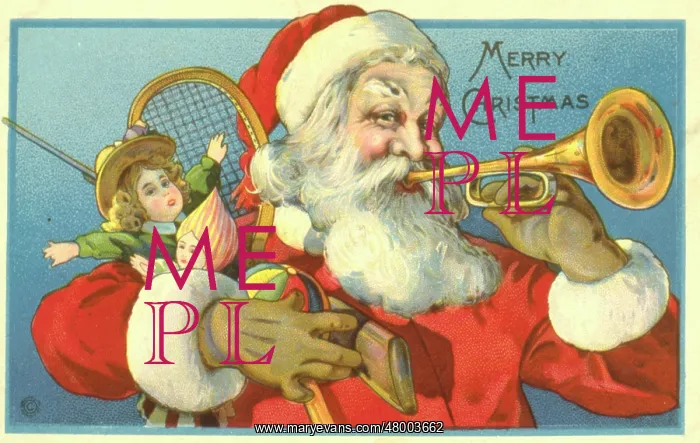 : Father Christmas delivering presents : Father Christmas delivering presents