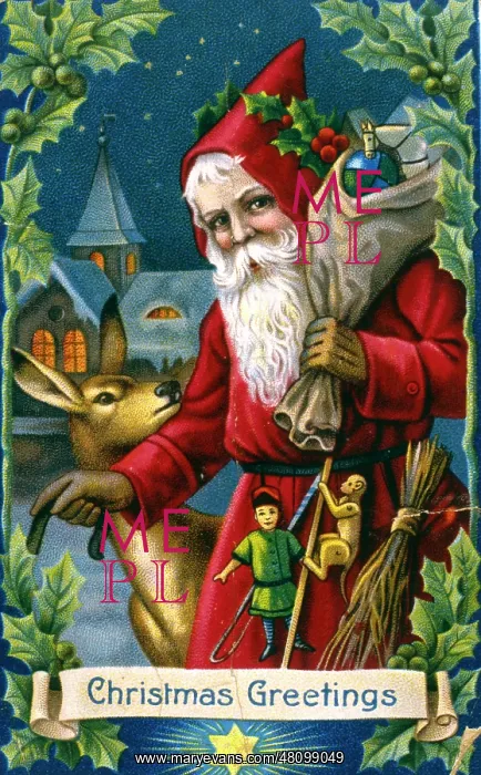  : Father Christmas delivering presents
