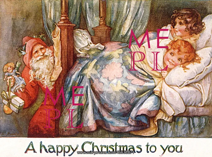 : Father Christmas delivering Xmas presents : Father Christmas delivering Xmas presents