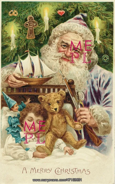  : Father Christmas delivering Xmas presents