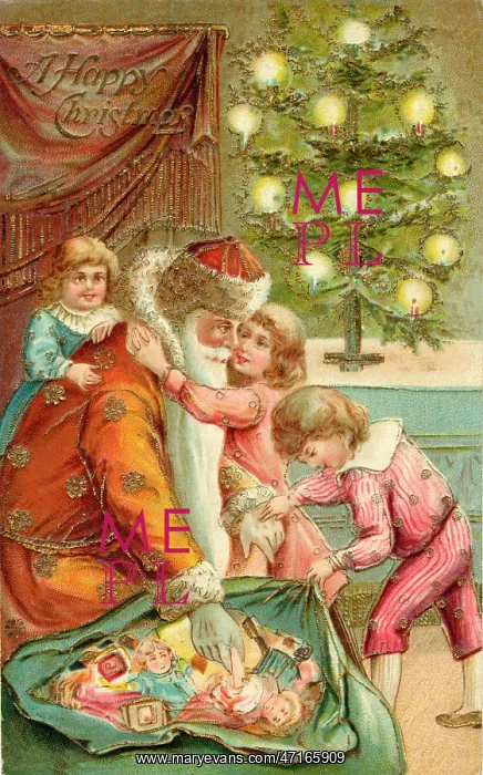  : Father Christmas delivering Xmas presents