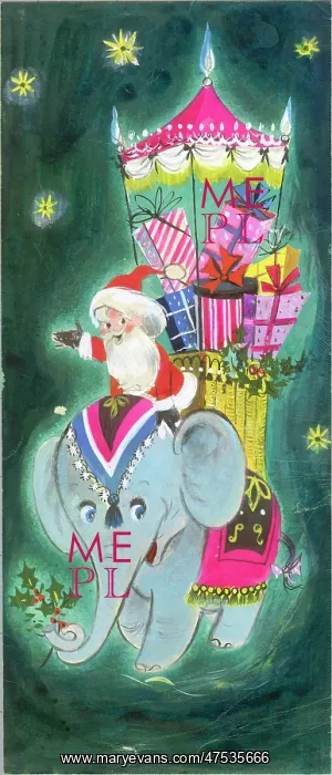 : Father Christmas on an Elephant : Father Christmas on an Elephant