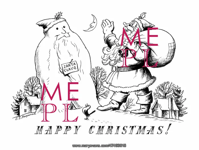 : Father Christmas greeting Snowman : Father Christmas greeting Snowman