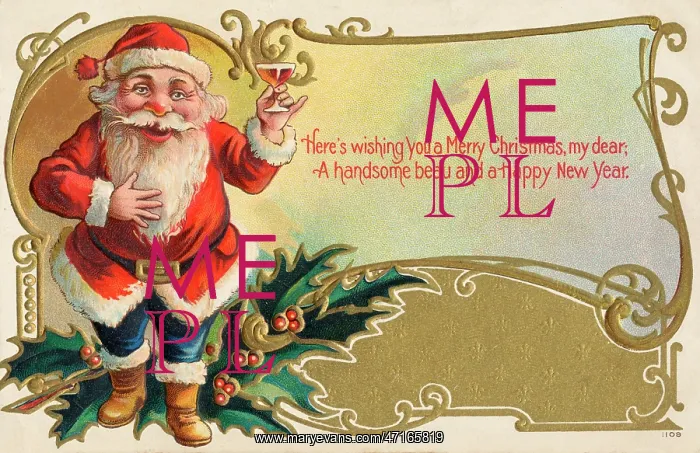  : Father Christmas making a toast