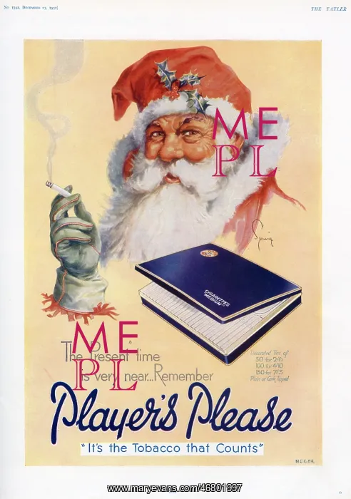 : Father Christmas in Players advert : Father Christmas in Players advert
