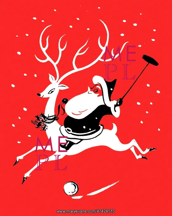  : Father Christmas Playing Polo