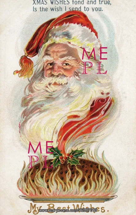 : Father Christmas and a pudding : Father Christmas and a pudding