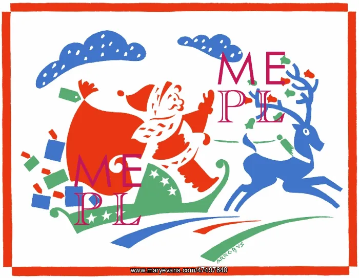 : Father Christmas and reindeer : Father Christmas and reindeer