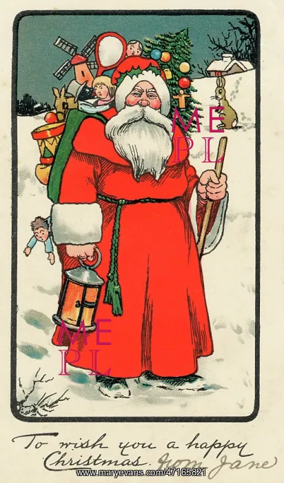  : Father Christmas with a sack of toys